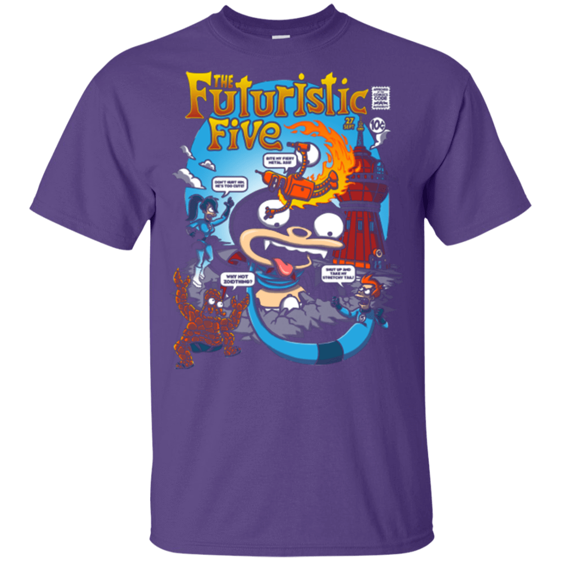 T-Shirts Purple / YXS Futurama Fantastic 4 Youth T-Shirt
