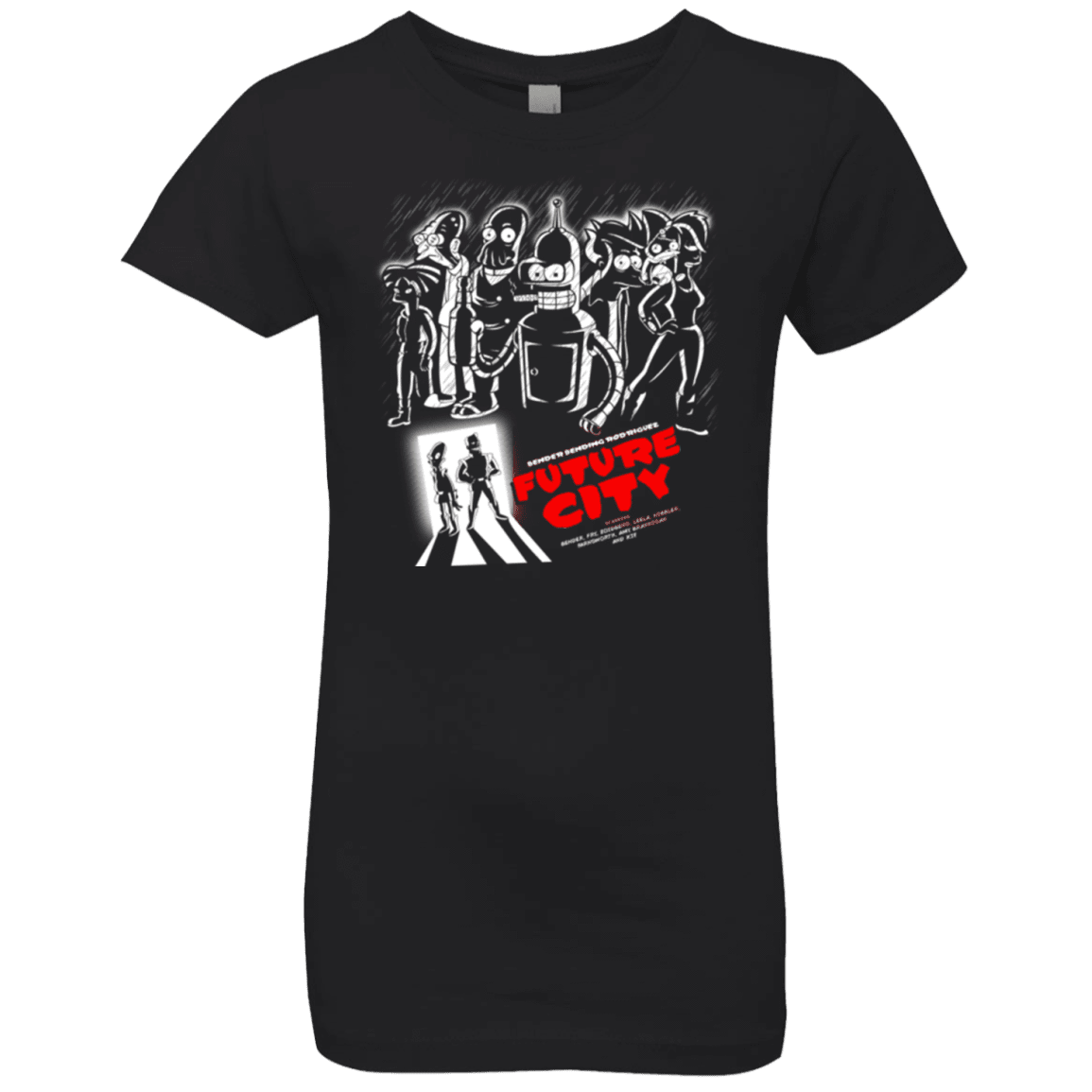 T-Shirts Black / YXS Future City Girls Premium T-Shirt