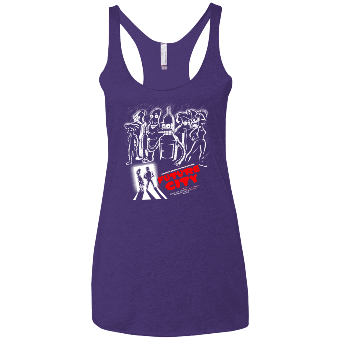 T-Shirts Purple / X-Small Future City Women's Triblend Racerback Tank