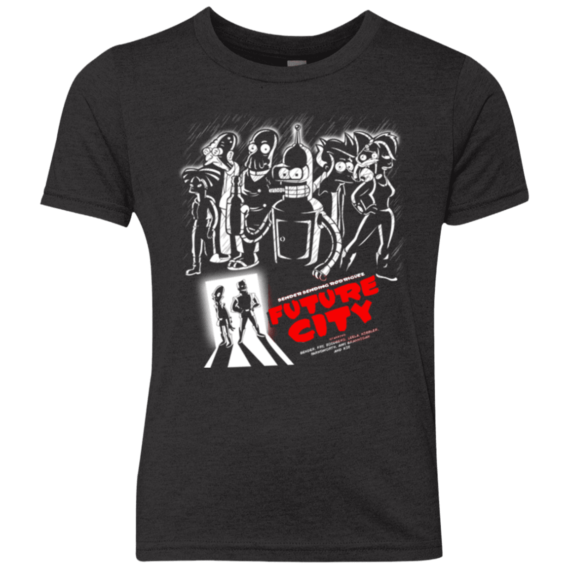 T-Shirts Vintage Black / YXS Future City Youth Triblend T-Shirt