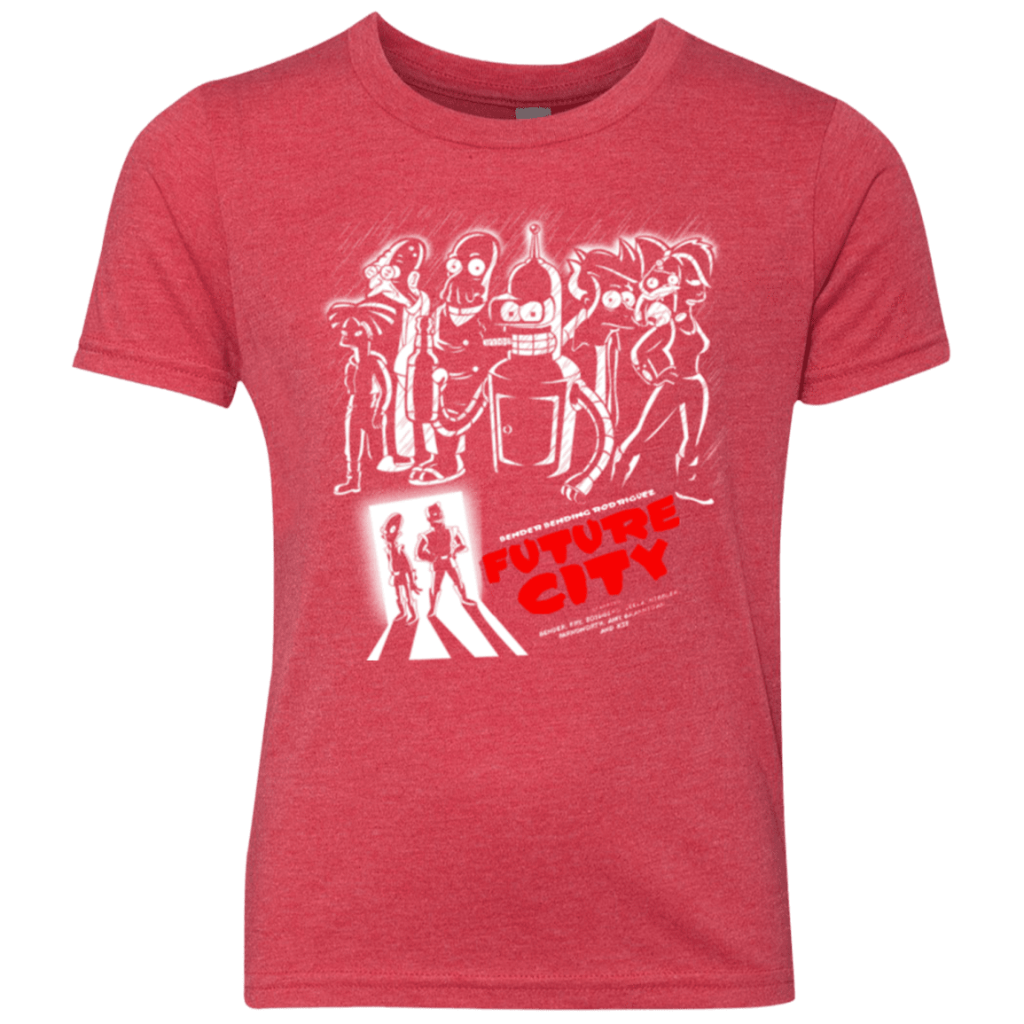 T-Shirts Vintage Red / YXS Future City Youth Triblend T-Shirt