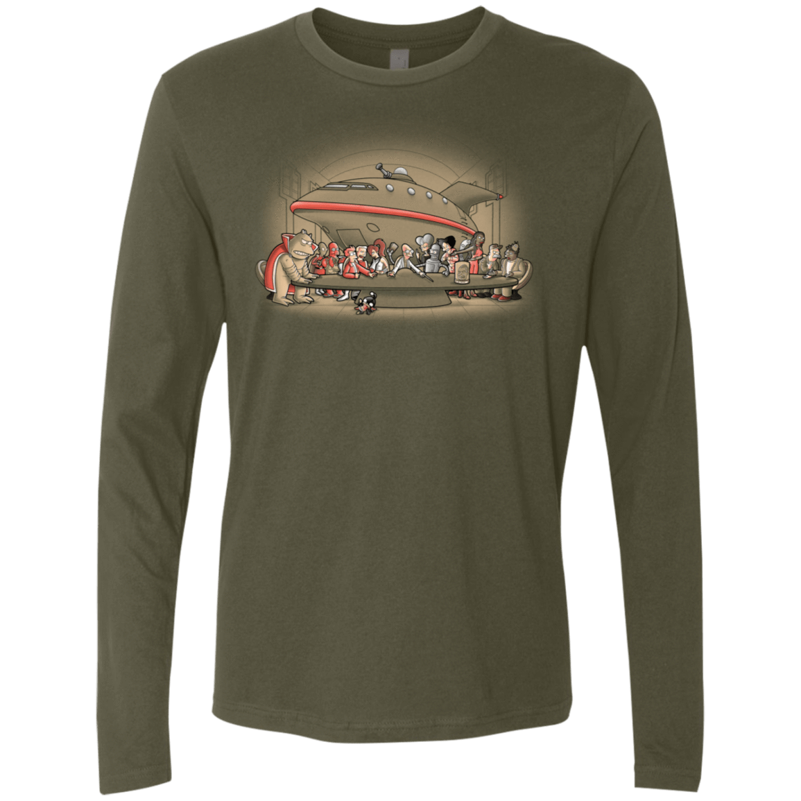 T-Shirts Military Green / S Future Dinner Men's Premium Long Sleeve