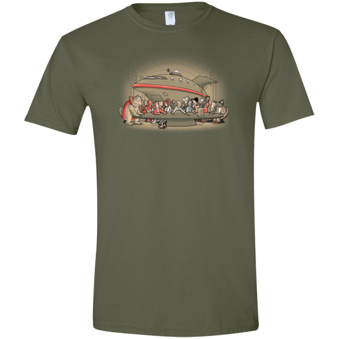 T-Shirts Military Green / S Future Dinner Men's Semi-Fitted Softstyle