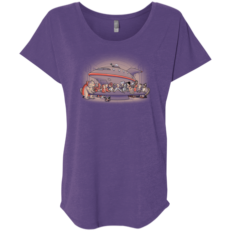 T-Shirts Purple Rush / X-Small Future Dinner Triblend Dolman Sleeve