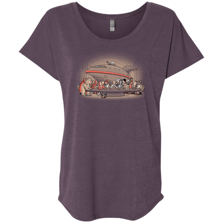 T-Shirts Vintage Purple / X-Small Future Dinner Triblend Dolman Sleeve