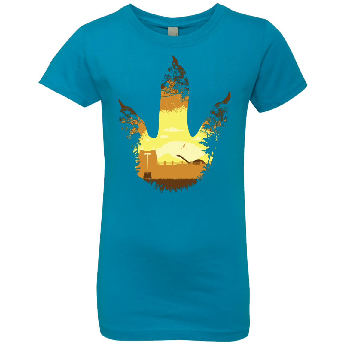 T-Shirts Turquoise / YXS Future Footprints Girls Premium T-Shirt