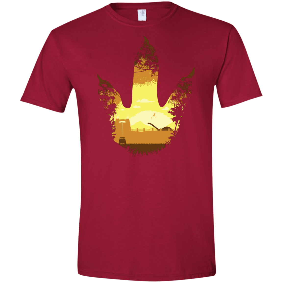 T-Shirts Cardinal Red / S Future Footprints Men's Semi-Fitted Softstyle