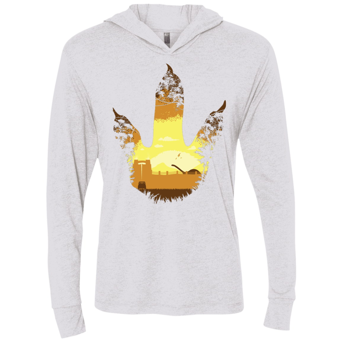 Future Footprints Triblend Long Sleeve Hoodie Tee