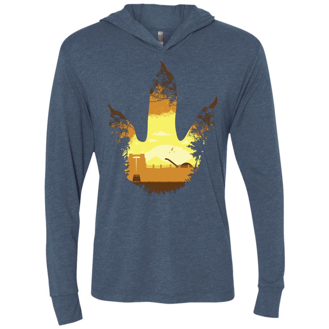 Future Footprints Triblend Long Sleeve Hoodie Tee