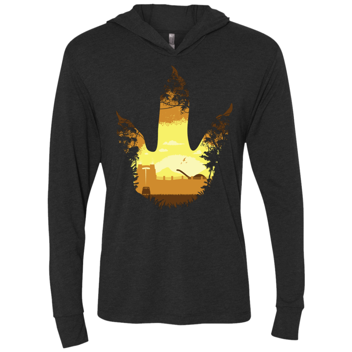 Future Footprints Triblend Long Sleeve Hoodie Tee