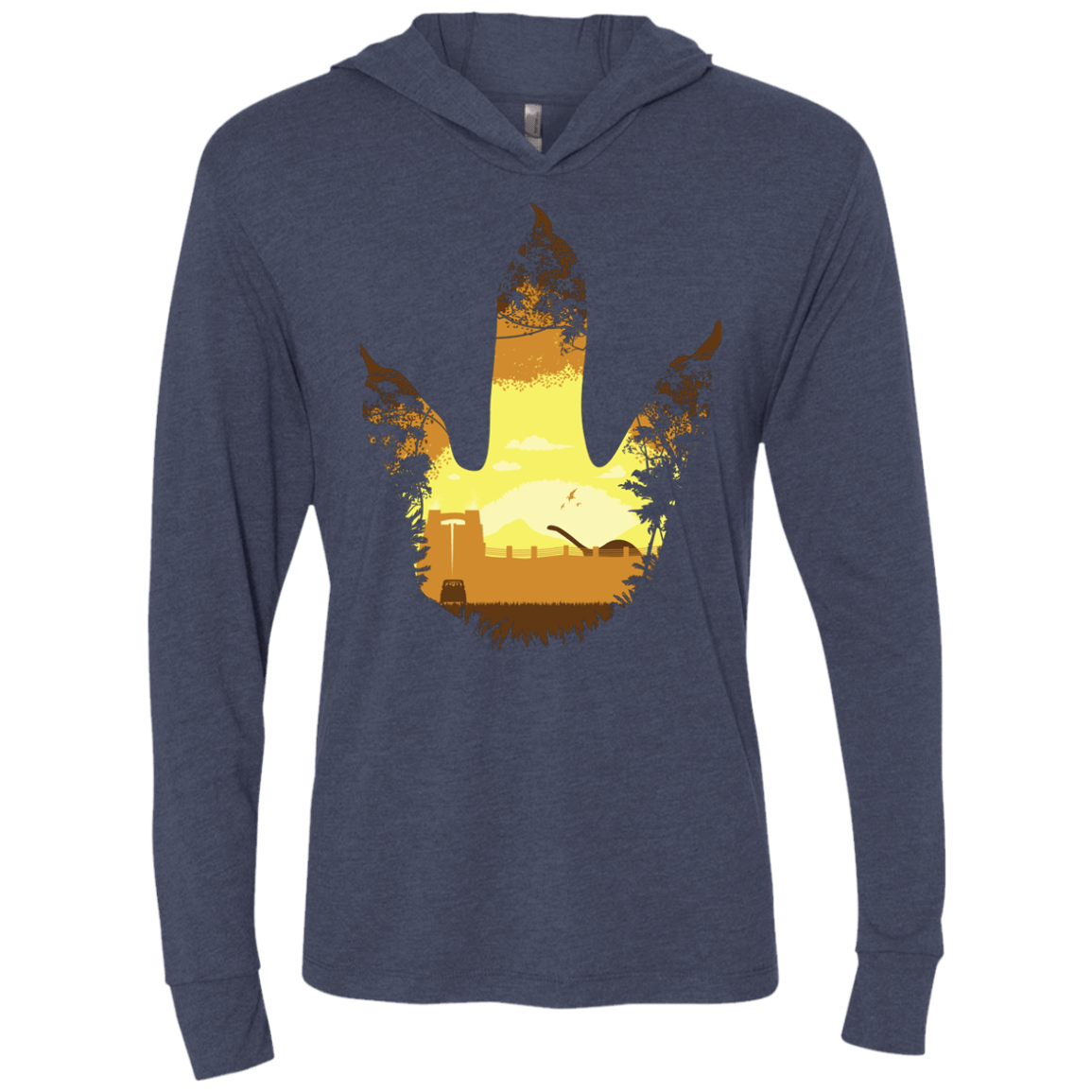 Future Footprints Triblend Long Sleeve Hoodie Tee