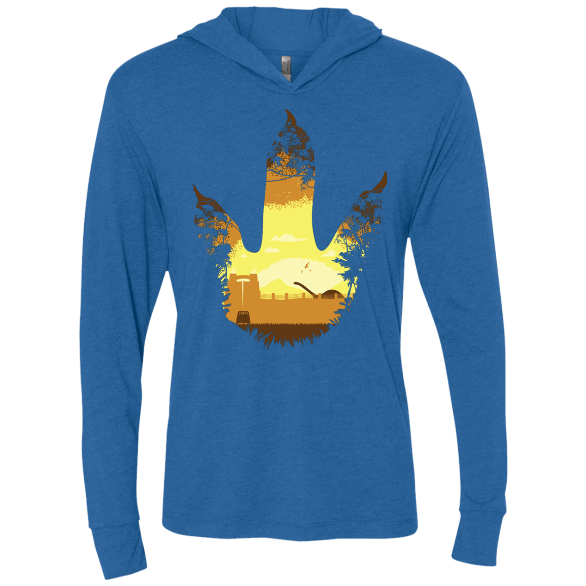 T-Shirts Vintage Royal / X-Small Future Footprints Triblend Long Sleeve Hoodie Tee