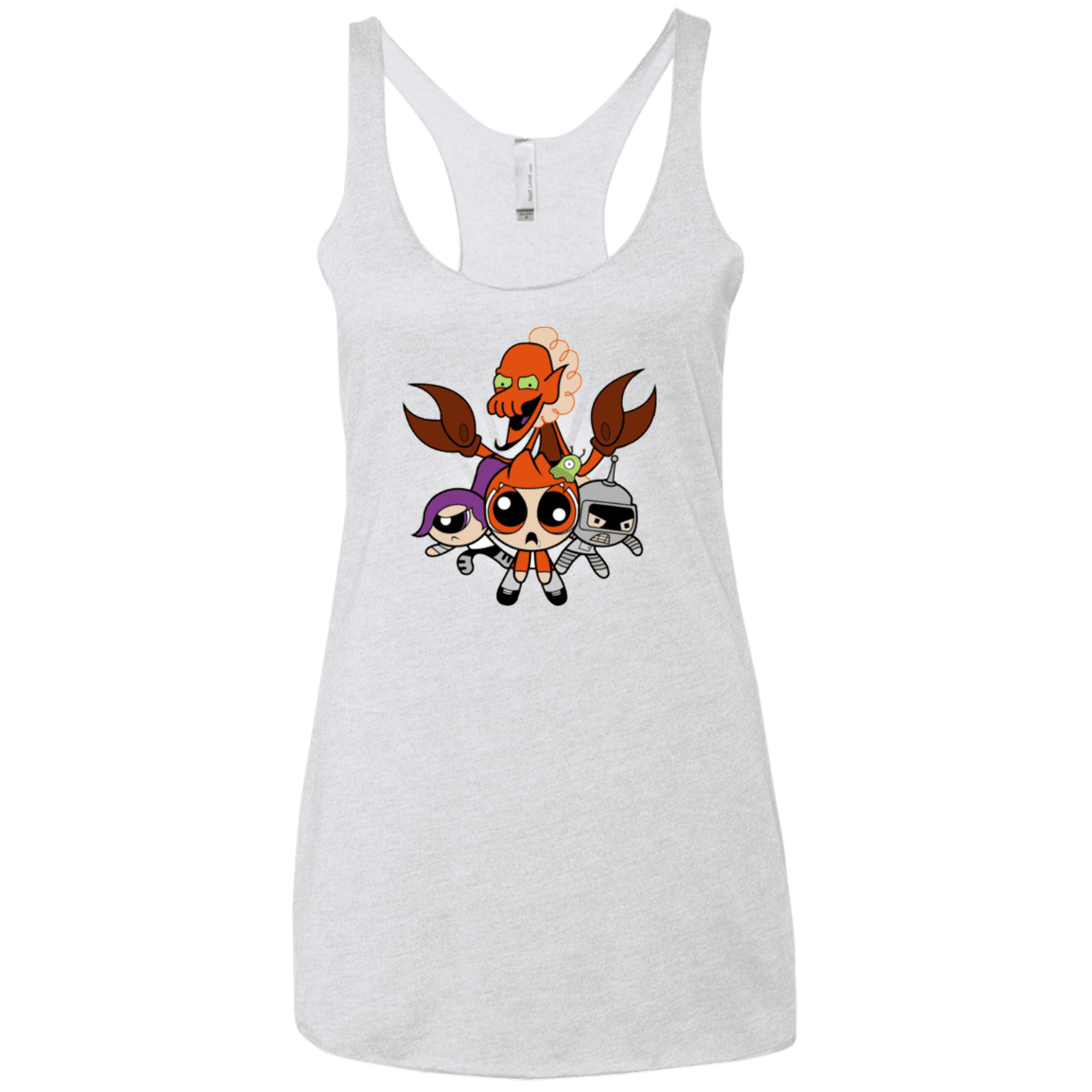 T-Shirts Heather White / X-Small Futurepuffs Women's Triblend Racerback Tank
