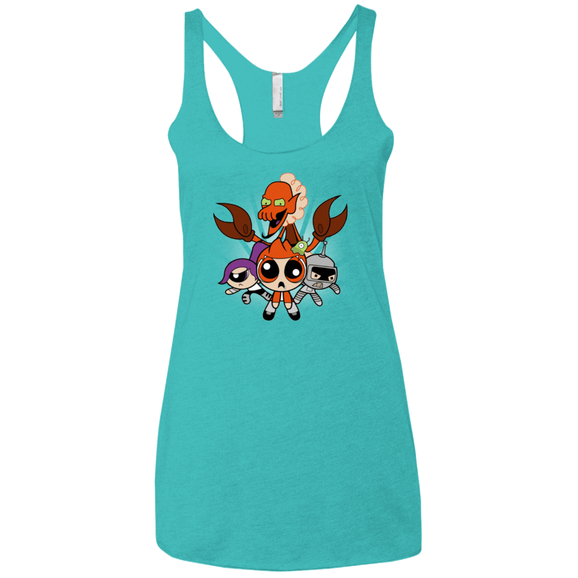 T-Shirts Tahiti Blue / X-Small Futurepuffs Women's Triblend Racerback Tank