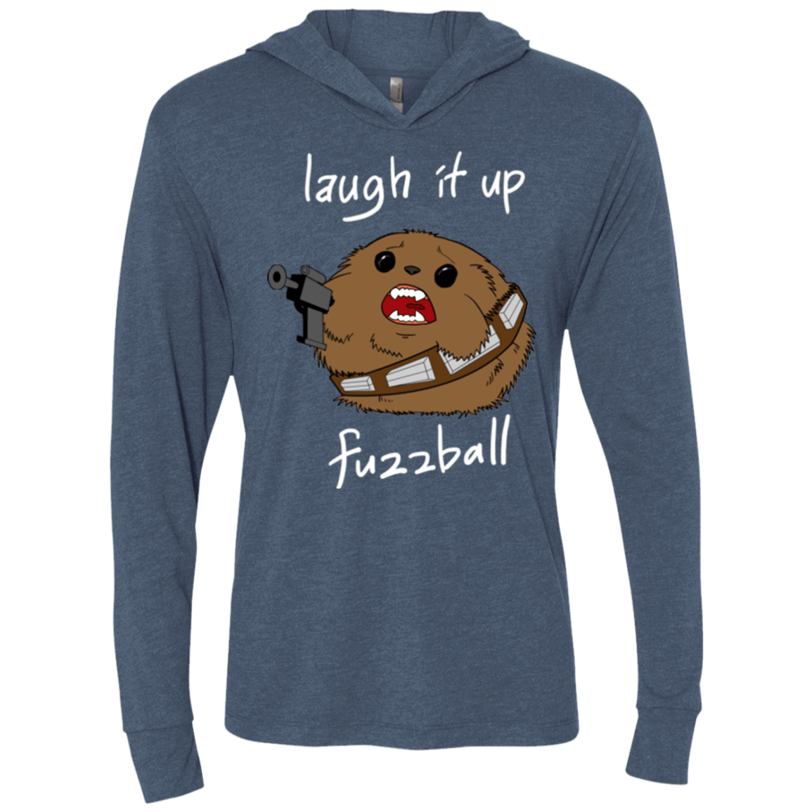 T-Shirts Indigo / X-Small Fuzzball Triblend Long Sleeve Hoodie Tee