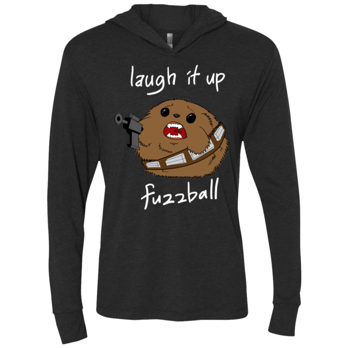 T-Shirts Vintage Black / X-Small Fuzzball Triblend Long Sleeve Hoodie Tee