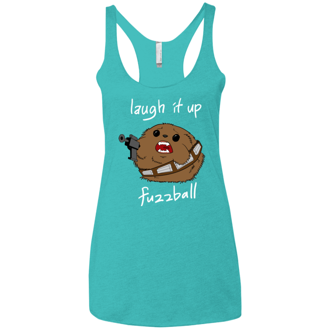 T-Shirts Tahiti Blue / X-Small Fuzzball Women's Triblend Racerback Tank