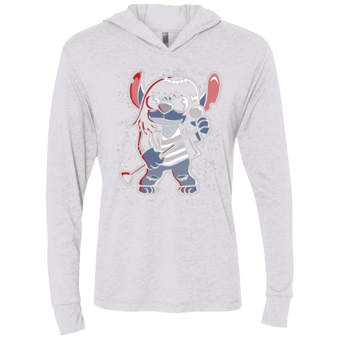 T-Shirts Heather White / X-Small Gabba Gabba Space Layers Triblend Long Sleeve Hoodie Tee