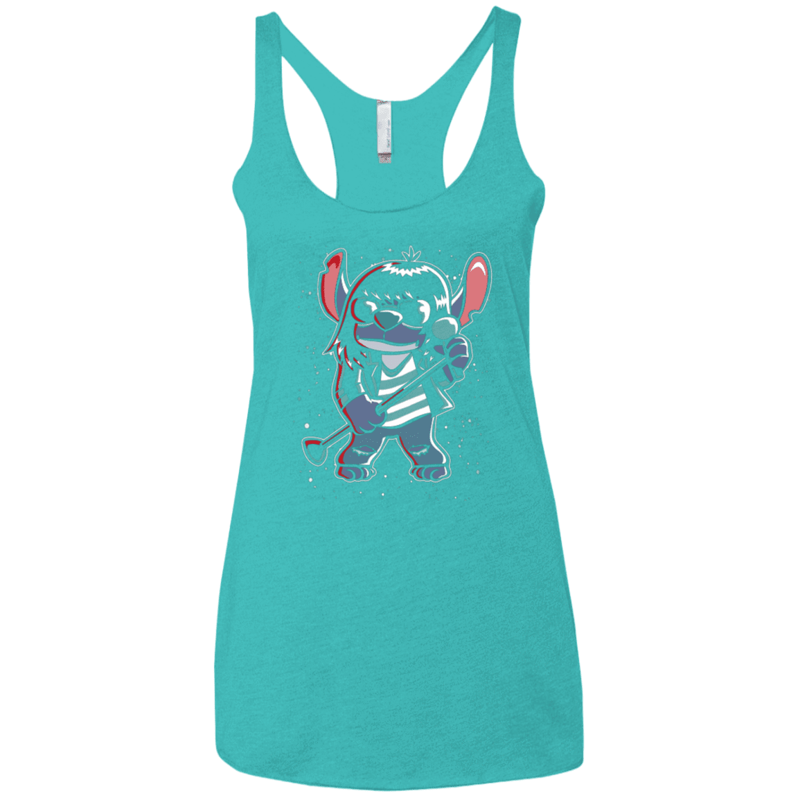 T-Shirts Tahiti Blue / X-Small Gabba Gabba Space Layers Women's Triblend Racerback Tank