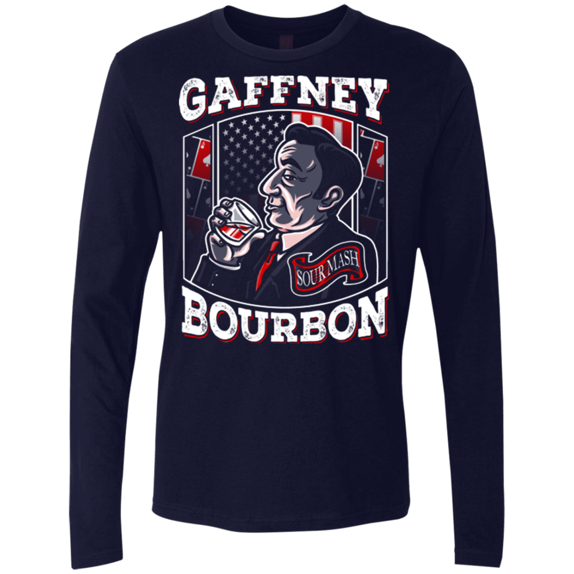 T-Shirts Midnight Navy / Small Gaffney Bourbon Men's Premium Long Sleeve