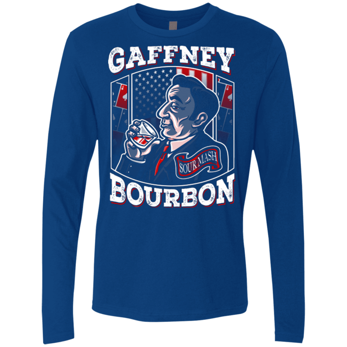 T-Shirts Royal / Small Gaffney Bourbon Men's Premium Long Sleeve