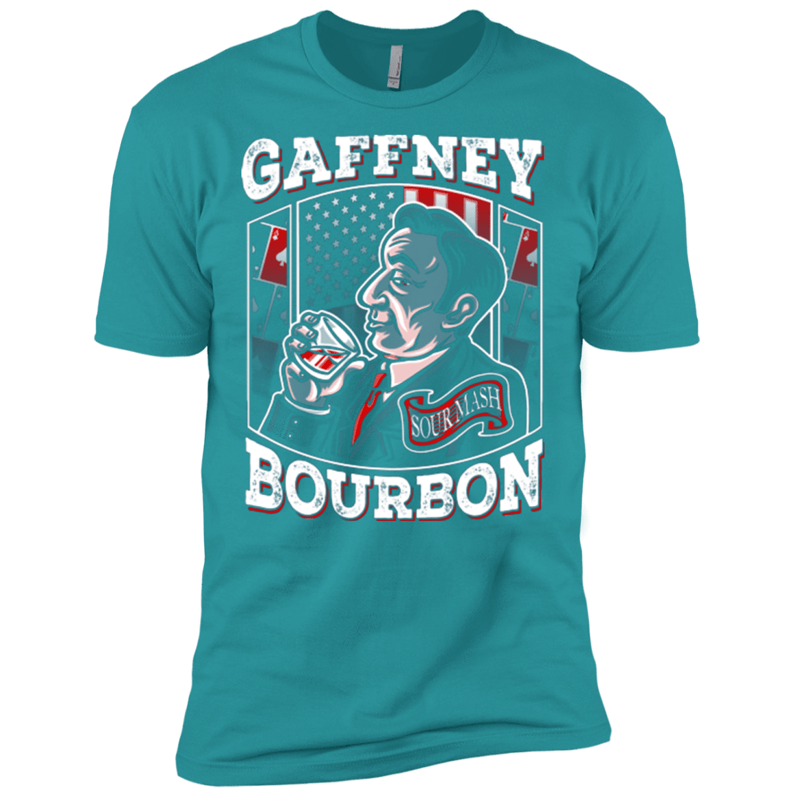 T-Shirts Tahiti Blue / X-Small Gaffney Bourbon Men's Premium T-Shirt