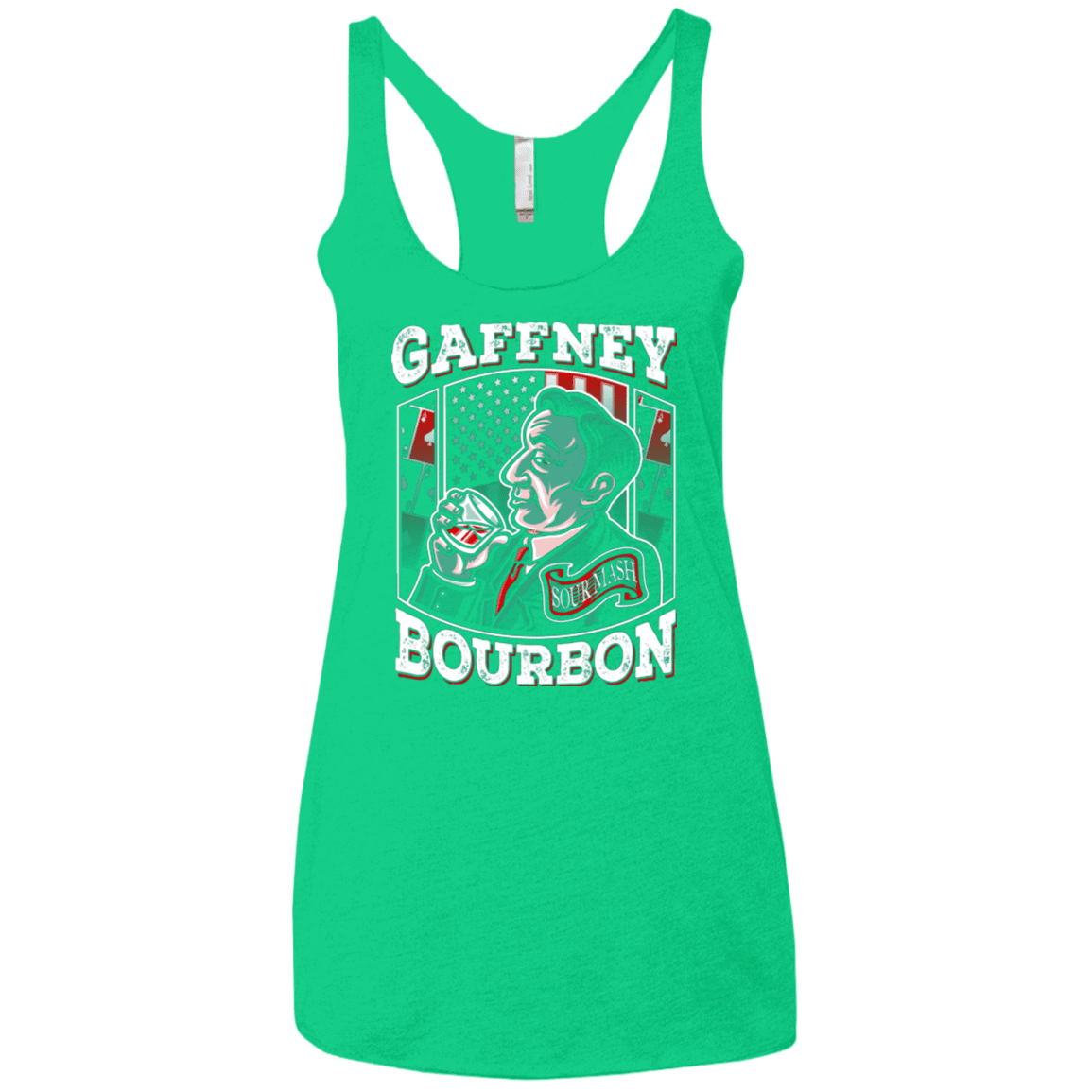 T-Shirts Envy / X-Small Gaffney Bourbon Women's Triblend Racerback Tank