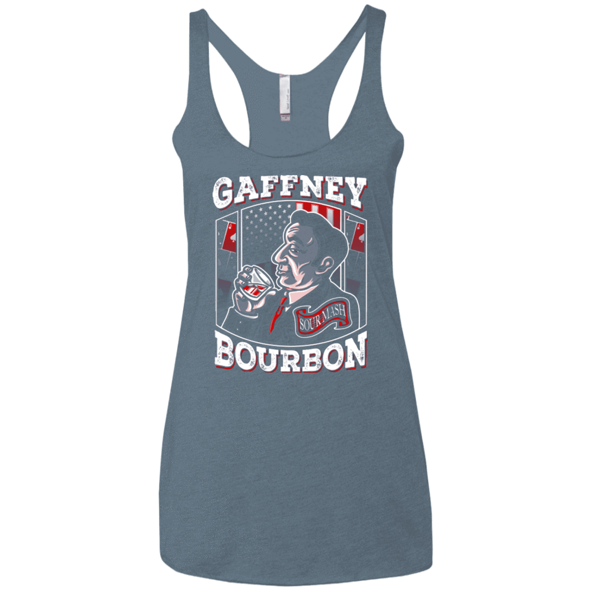T-Shirts Indigo / X-Small Gaffney Bourbon Women's Triblend Racerback Tank