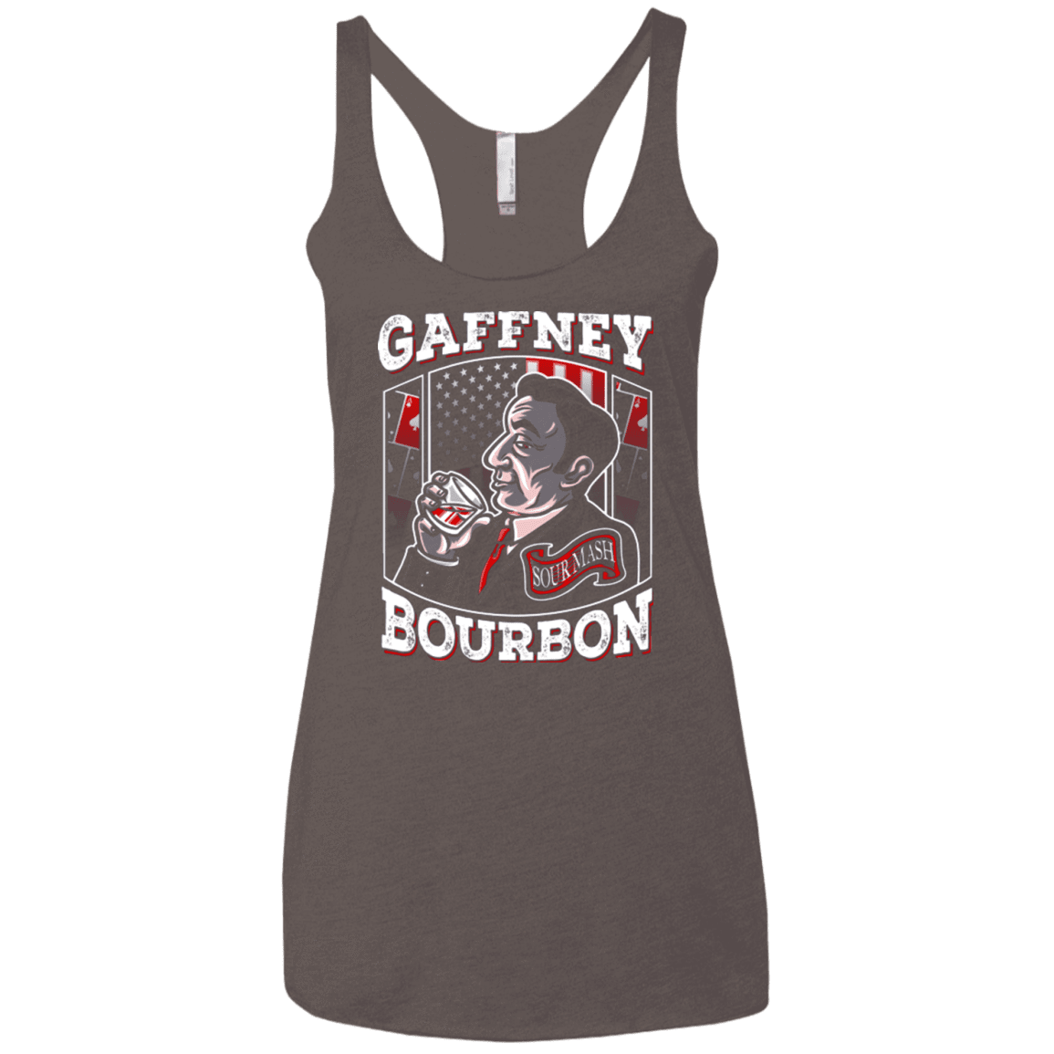 T-Shirts Macchiato / X-Small Gaffney Bourbon Women's Triblend Racerback Tank