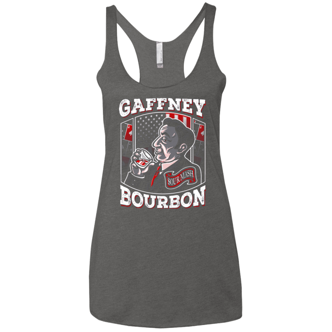 T-Shirts Premium Heather / X-Small Gaffney Bourbon Women's Triblend Racerback Tank