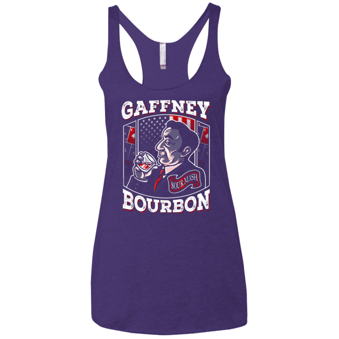 T-Shirts Purple / X-Small Gaffney Bourbon Women's Triblend Racerback Tank