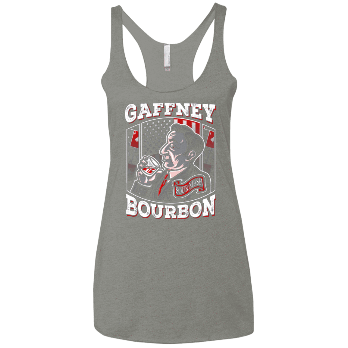 T-Shirts Venetian Grey / X-Small Gaffney Bourbon Women's Triblend Racerback Tank