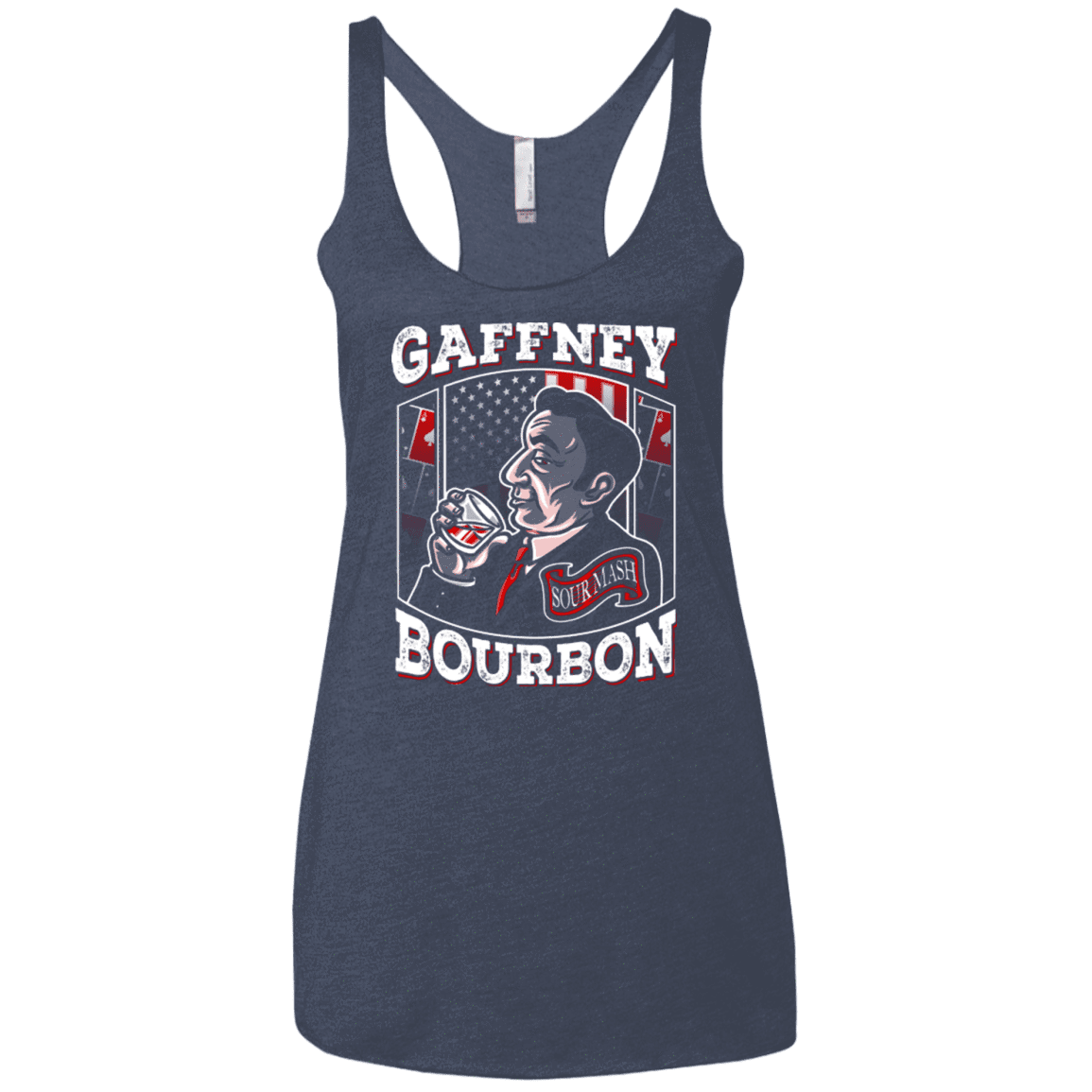 T-Shirts Vintage Navy / X-Small Gaffney Bourbon Women's Triblend Racerback Tank