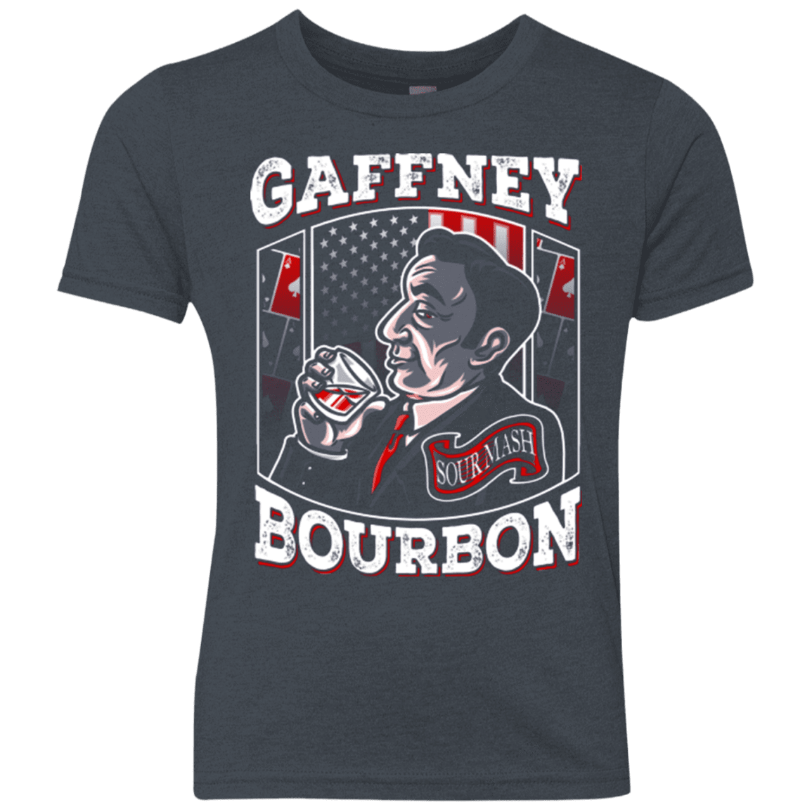T-Shirts Vintage Navy / YXS Gaffney Bourbon Youth Triblend T-Shirt