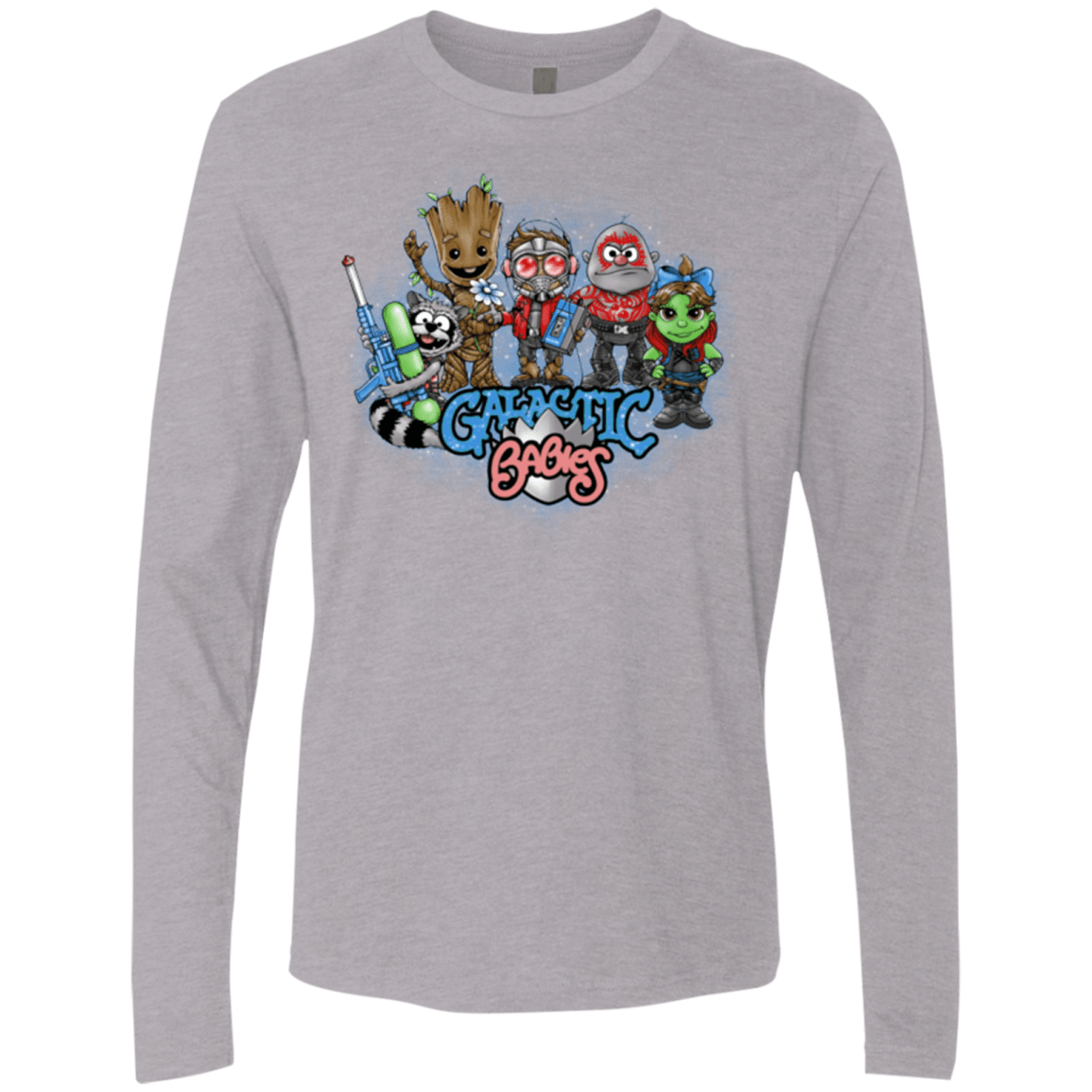 T-Shirts Heather Grey / Small Galactic Babies Men's Premium Long Sleeve