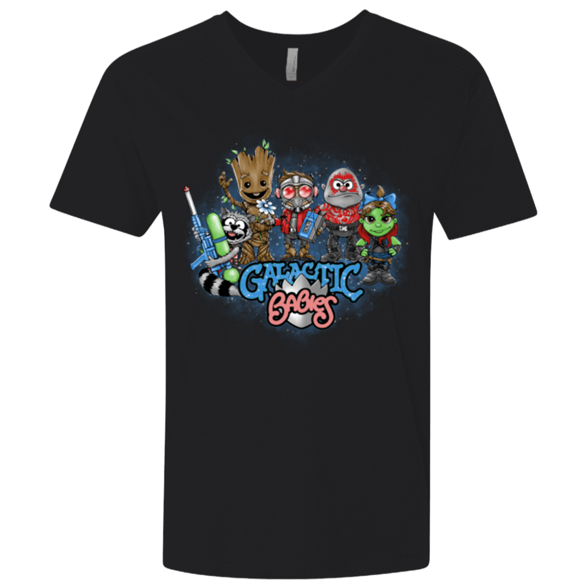 T-Shirts Black / X-Small Galactic Babies Men's Premium V-Neck