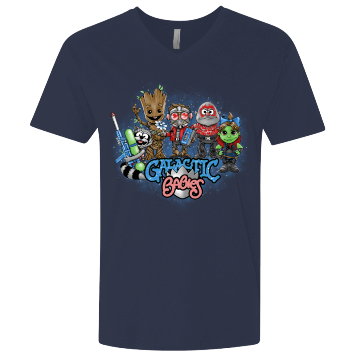 T-Shirts Midnight Navy / X-Small Galactic Babies Men's Premium V-Neck