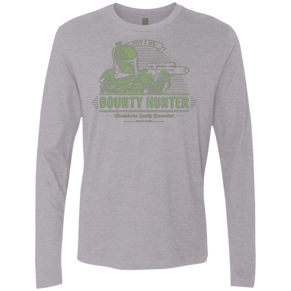 T-Shirts Heather Grey / Small Galactic Bounty Hunter Men's Premium Long Sleeve