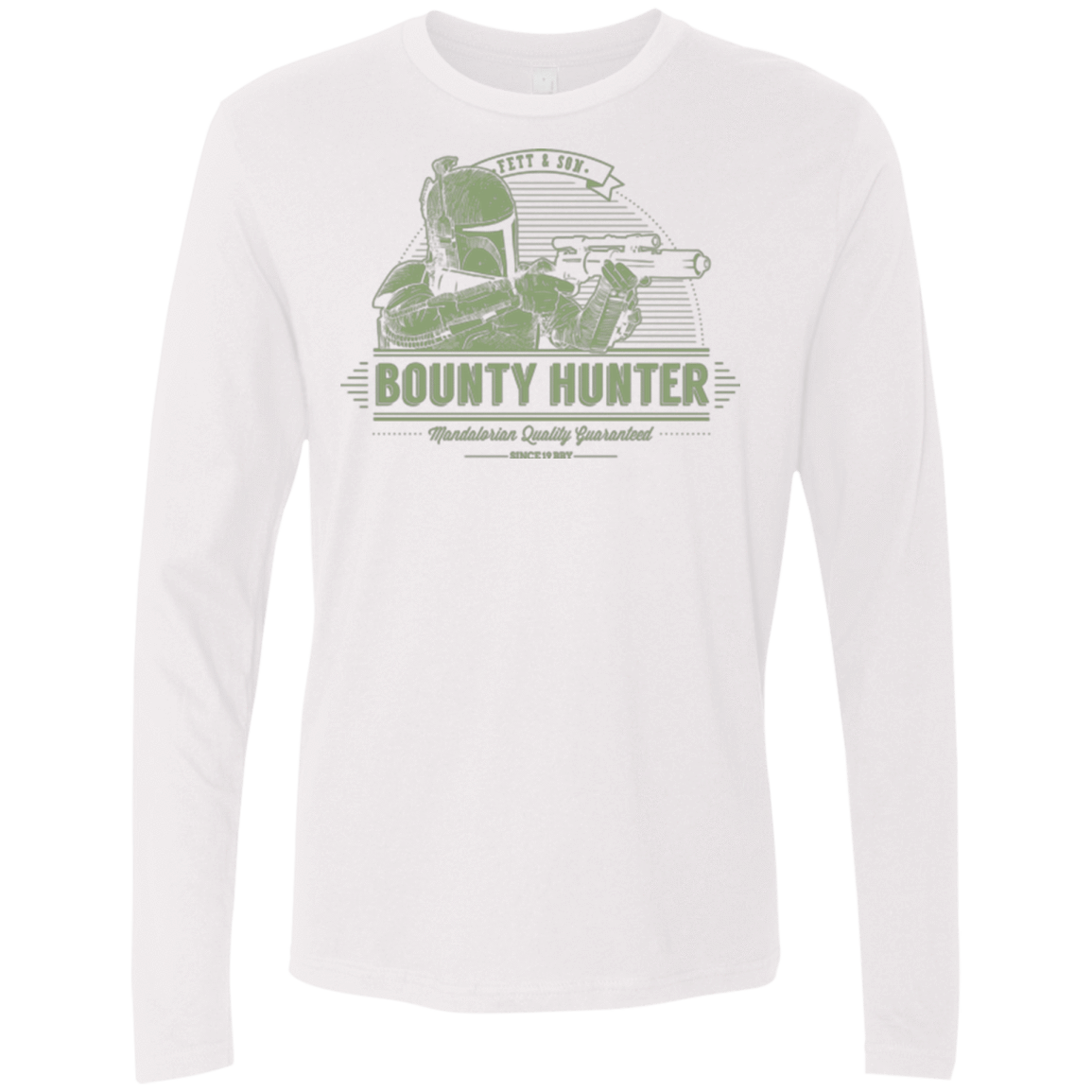 T-Shirts White / Small Galactic Bounty Hunter Men's Premium Long Sleeve