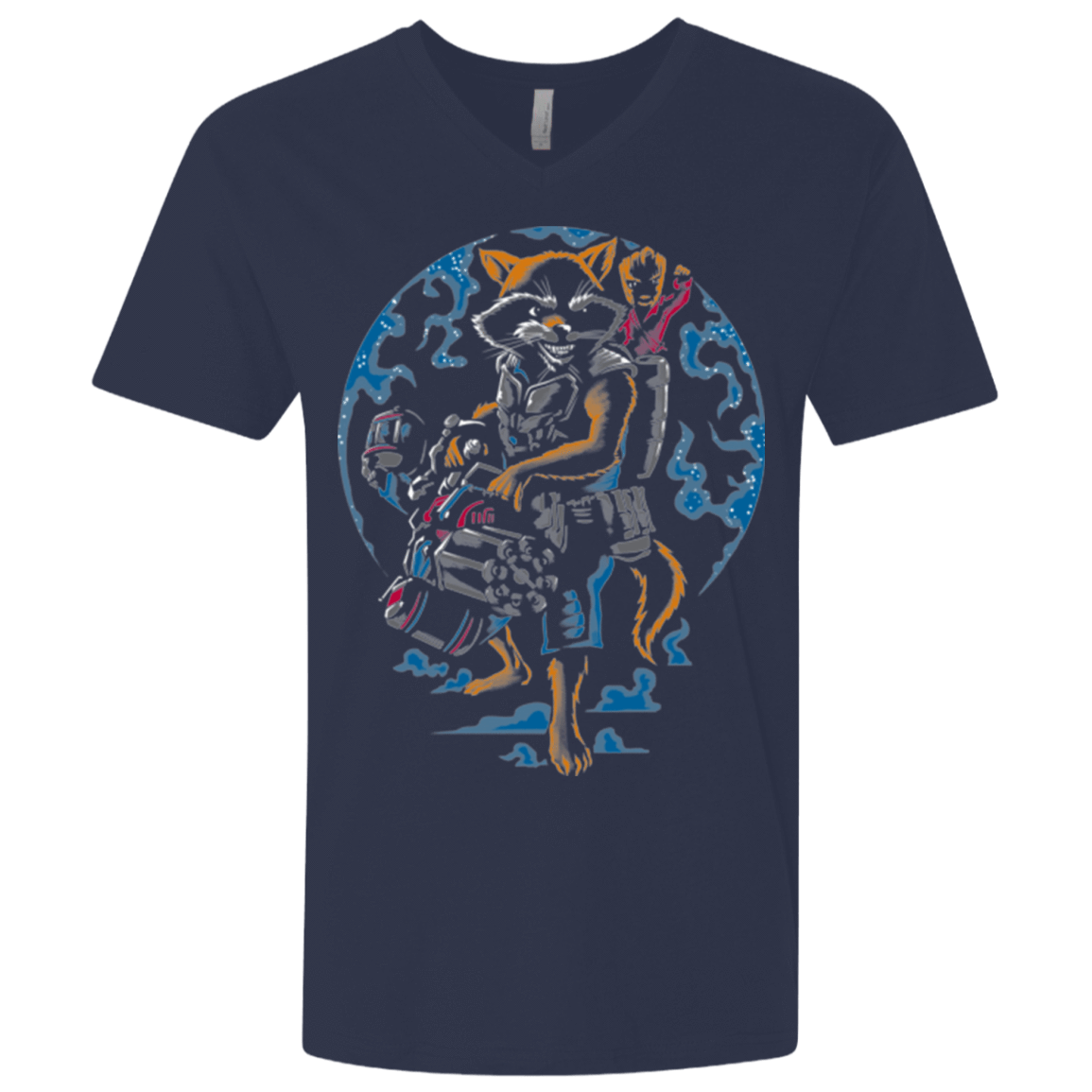 T-Shirts Midnight Navy / X-Small Galactic Duo Men's Premium V-Neck