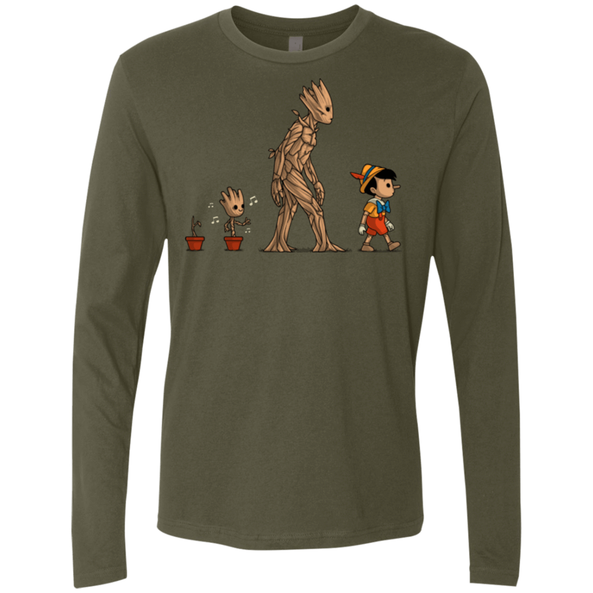 T-Shirts Military Green / Small Galactic Evolution Men's Premium Long Sleeve