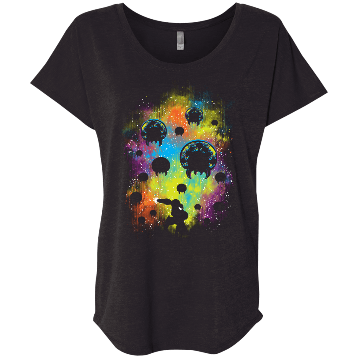 T-Shirts Vintage Black / X-Small Galactic Warrior Triblend Dolman Sleeve