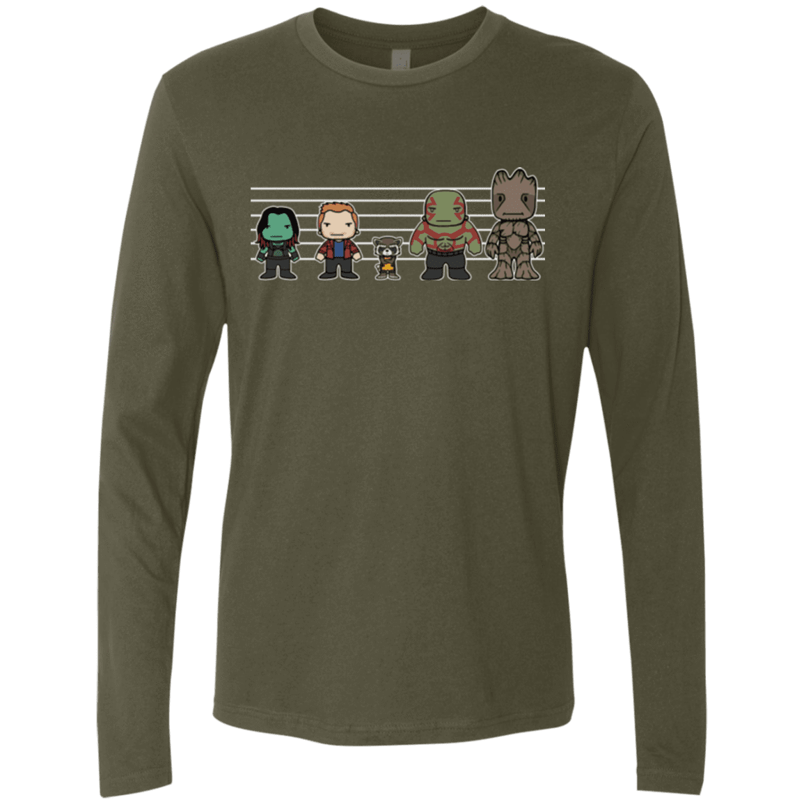 T-Shirts Military Green / Small Galactics Men's Premium Long Sleeve