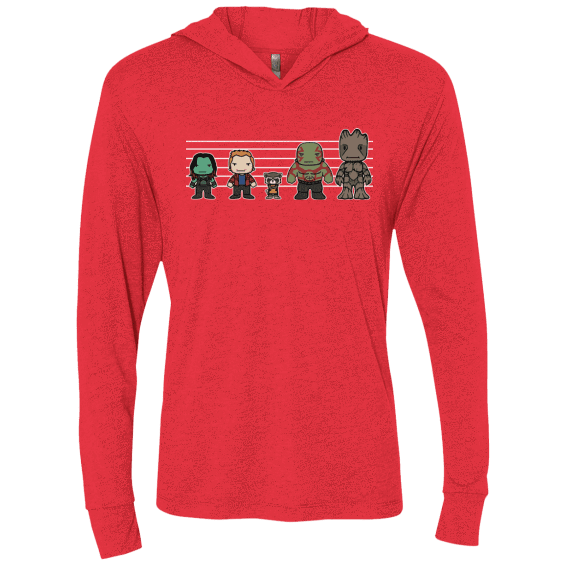 T-Shirts Vintage Red / X-Small Galactics Triblend Long Sleeve Hoodie Tee