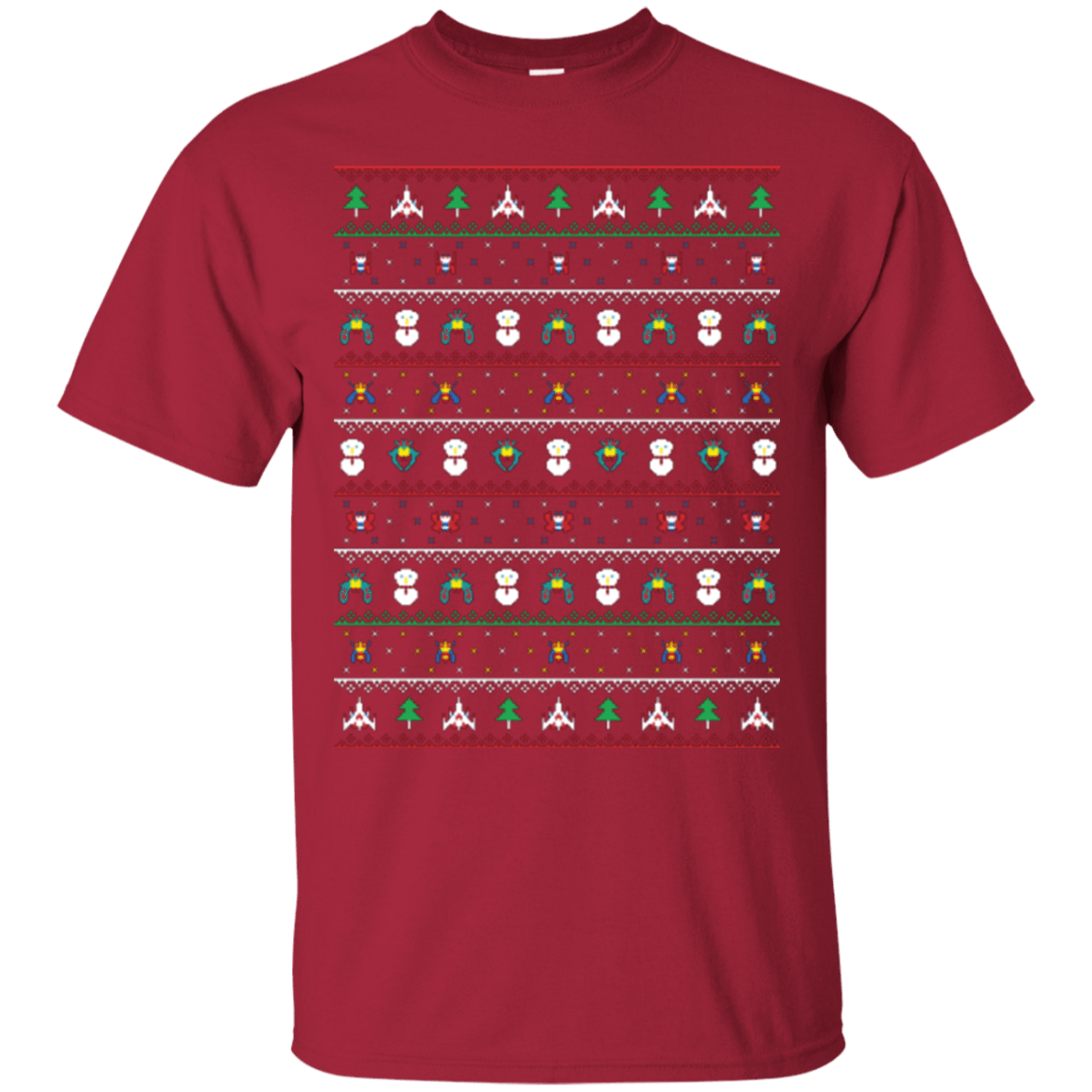 T-Shirts Cardinal / Small Galaga Christmas T-Shirt