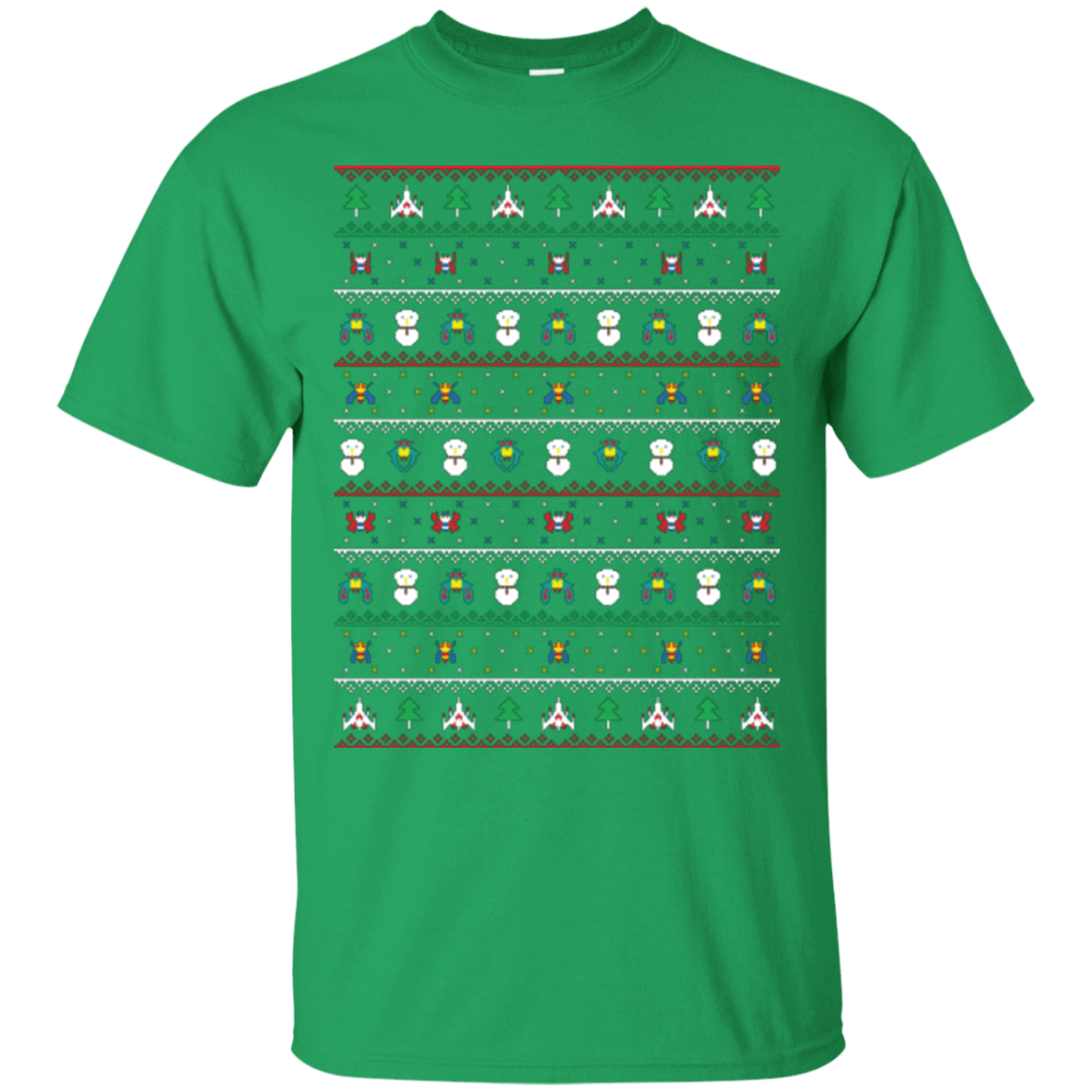 T-Shirts Irish Green / Small Galaga Christmas T-Shirt