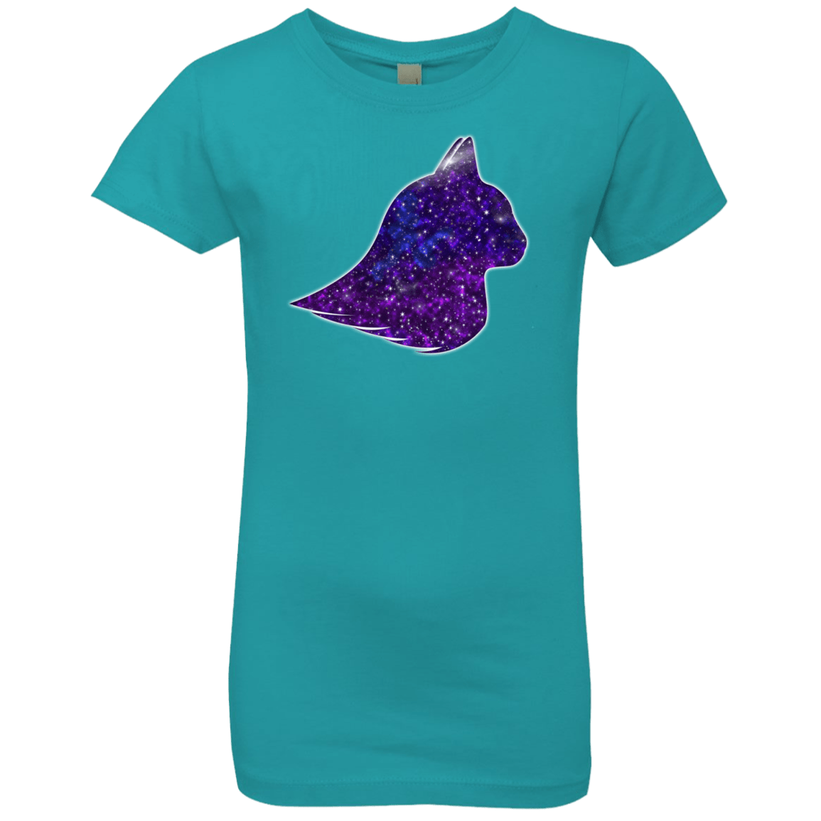 T-Shirts Tahiti Blue / YXS Galaxy Cat Girls Premium T-Shirt