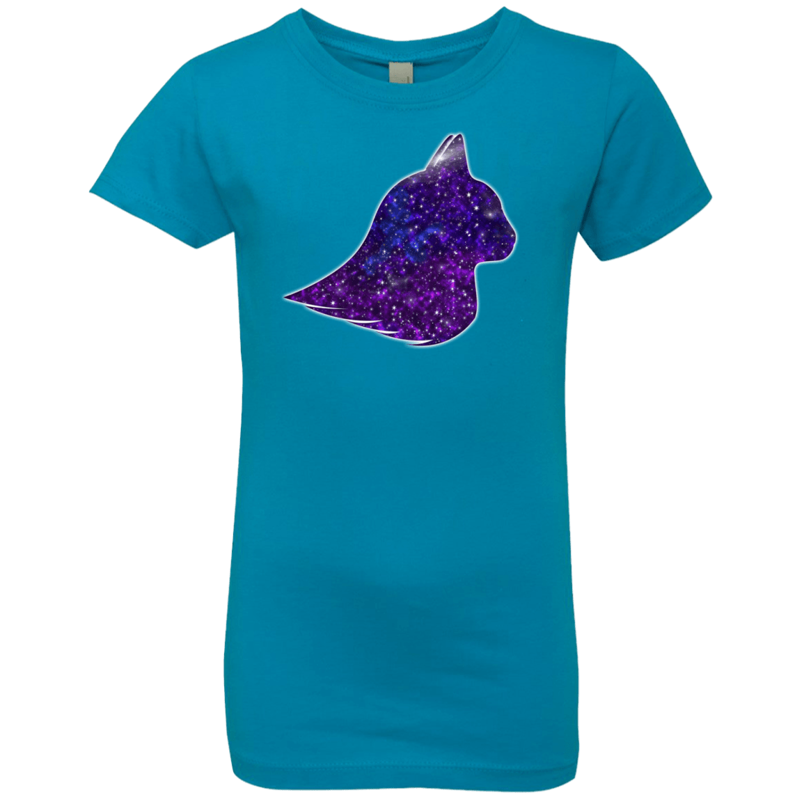 T-Shirts Turquoise / YXS Galaxy Cat Girls Premium T-Shirt