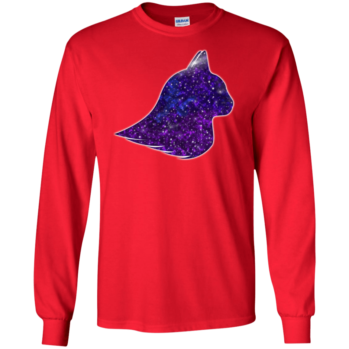 T-Shirts Red / S Galaxy Cat Men's Long Sleeve T-Shirt