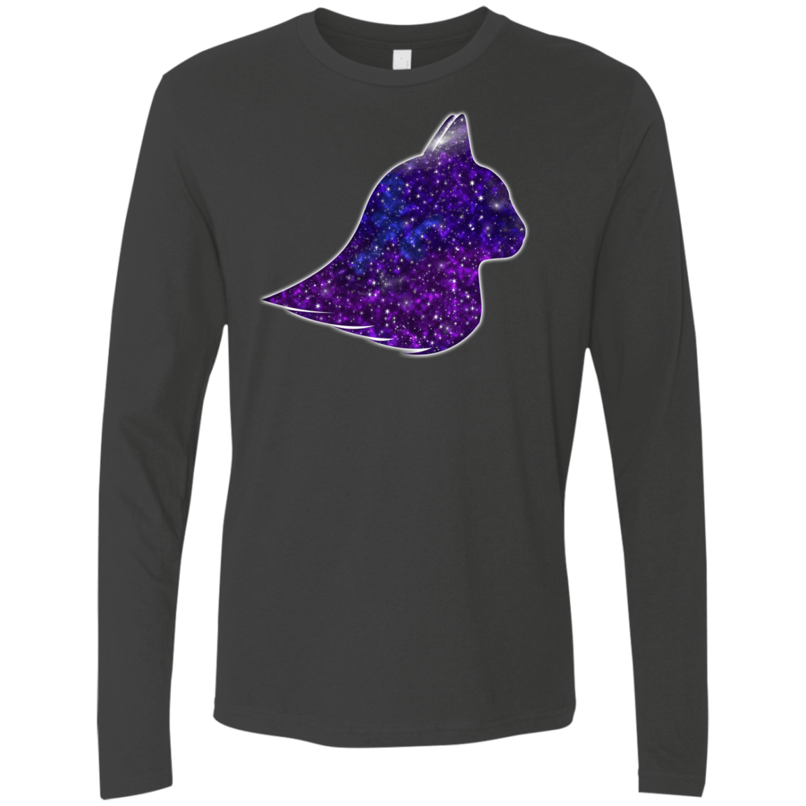 T-Shirts Heavy Metal / S Galaxy Cat Men's Premium Long Sleeve